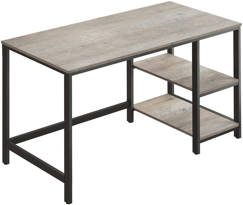 VASAGLE Computer Desk, Writing Desk with 2 Shelves on Left or Right, Work Table LWD47MB