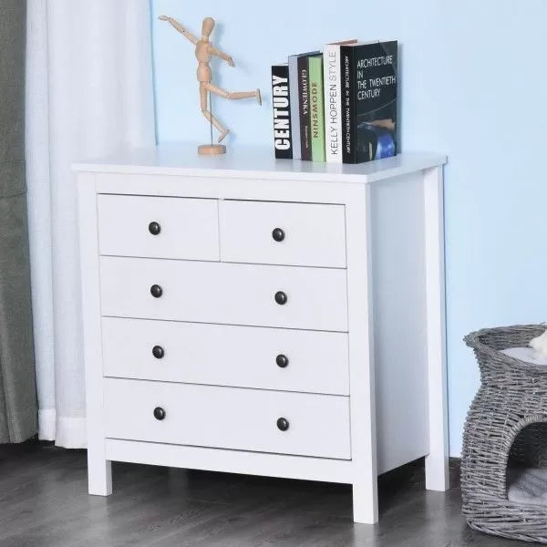 5-Drawer Storage Chest - White