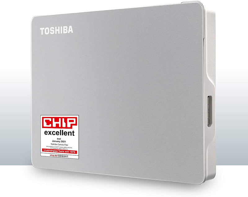 Toshiba 4TB Canvio Portable Flex External Hard Drive for Mac,Windows PC and Tablet,USB 3.2. Gen 1, includes USB-C and USB-A Cable (HDTX140ESCAA)