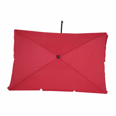 Rectangular Aluminium Sun Parasol Umbrella - Grey or Red