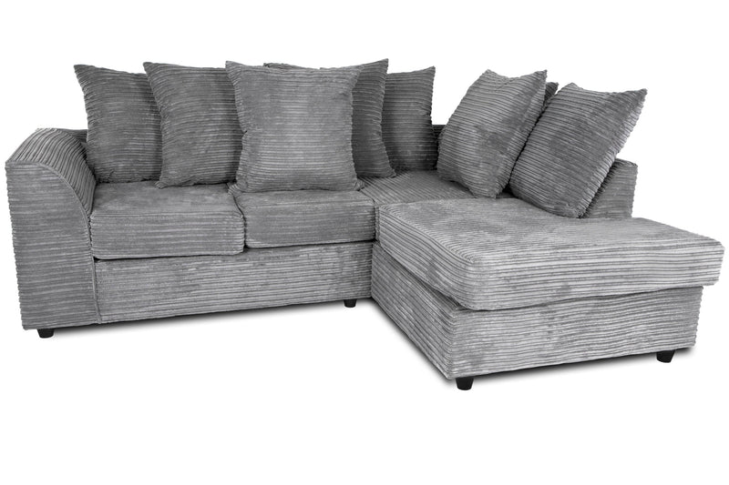 Byron Right Hand Corner Sofa - Grey Cord