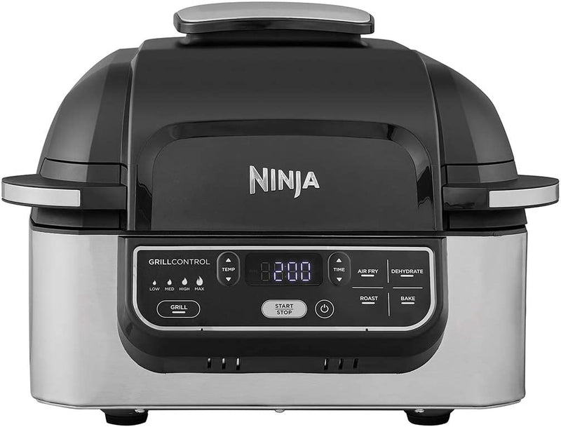 Ninja Foodi Health Grill and Air Fryer [AG301UK] 5.7 Litres, Brushed Steel and Black