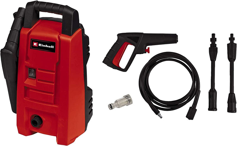 Einhell TC-HP 90 Pressure Washer | 1200W Power Washer, 90 bar, 372 l/h | Jet-Wash Kit With 3m High-Pressure Hose, Gun, Lance, Focused Wide Jet Nozzles