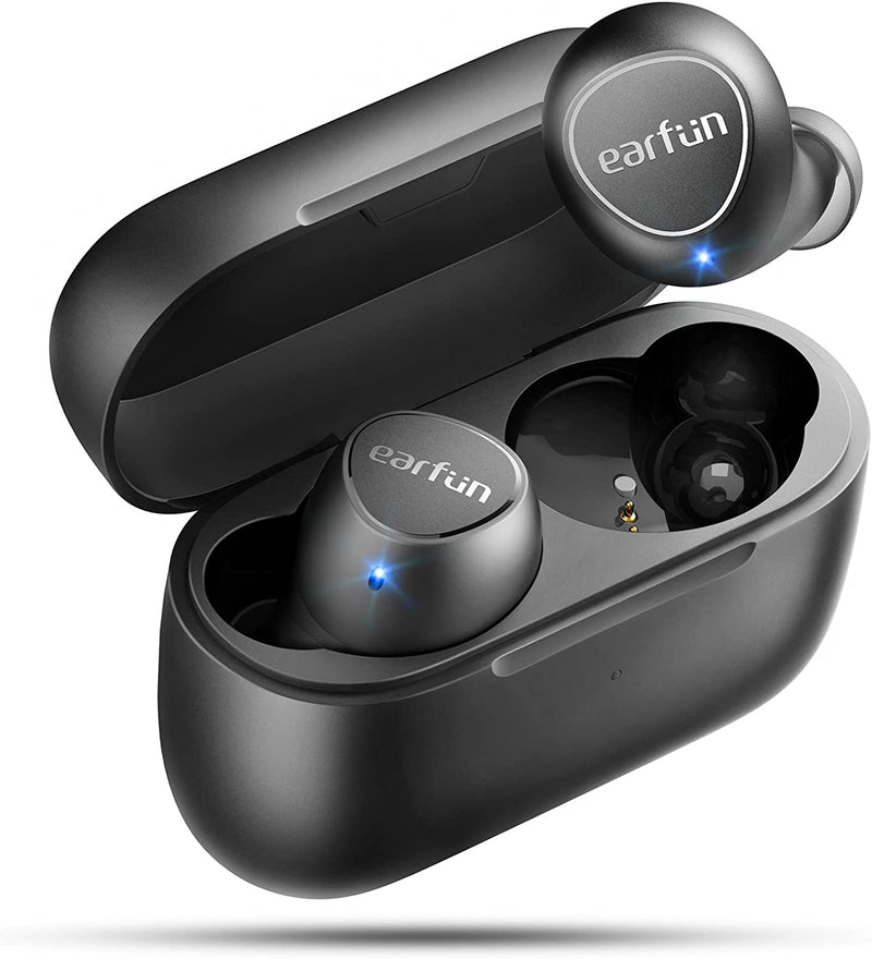 EarFun Free 2S Wireless Earbuds, Bluetooth 5.2 Headphones, 2 Mics, Qualcomm cVc 8.0 Call Noise Reduction, Sweatproof IPX7 Waterproof, aptX Deep Bass