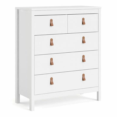 Barcelona Chest 3+2 drawers in White - White