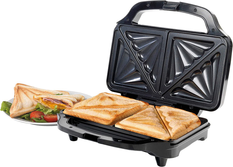 Salter EK2017S Electric XL Deep Fill Sandwich Toaster Press, Makes 2 Toasties In 4 Minutes, Stainless Steel, 900W, Non-Stick Plates, Cool Touch Handle