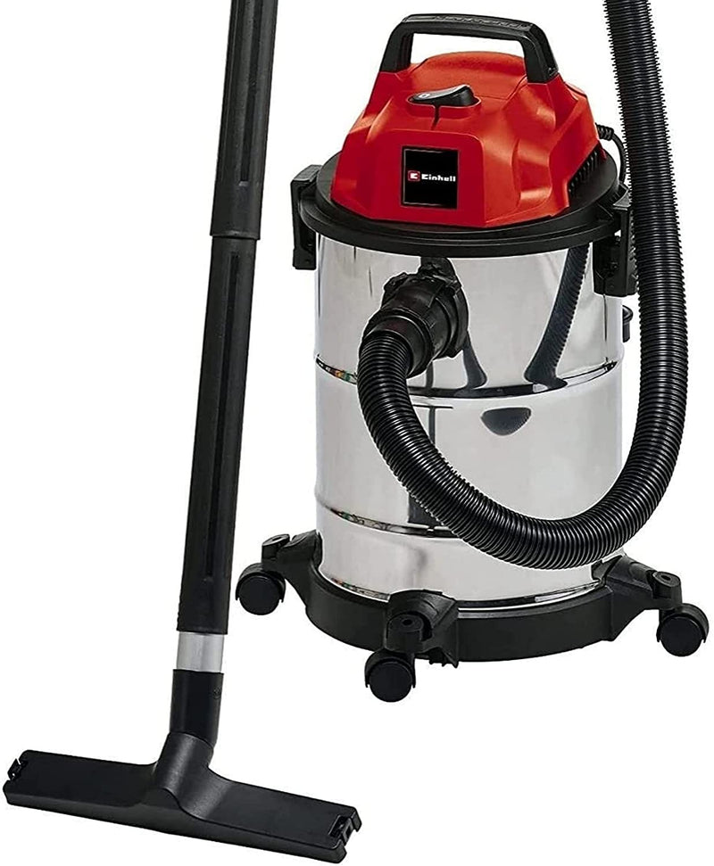 Einhell 2342167 TC-VC 1820 S Wet And Dry Vacuum Cleaner With Blow Function | 1250W, 20L Stainless Steel Tank For Car, Garage, Workshop, Home