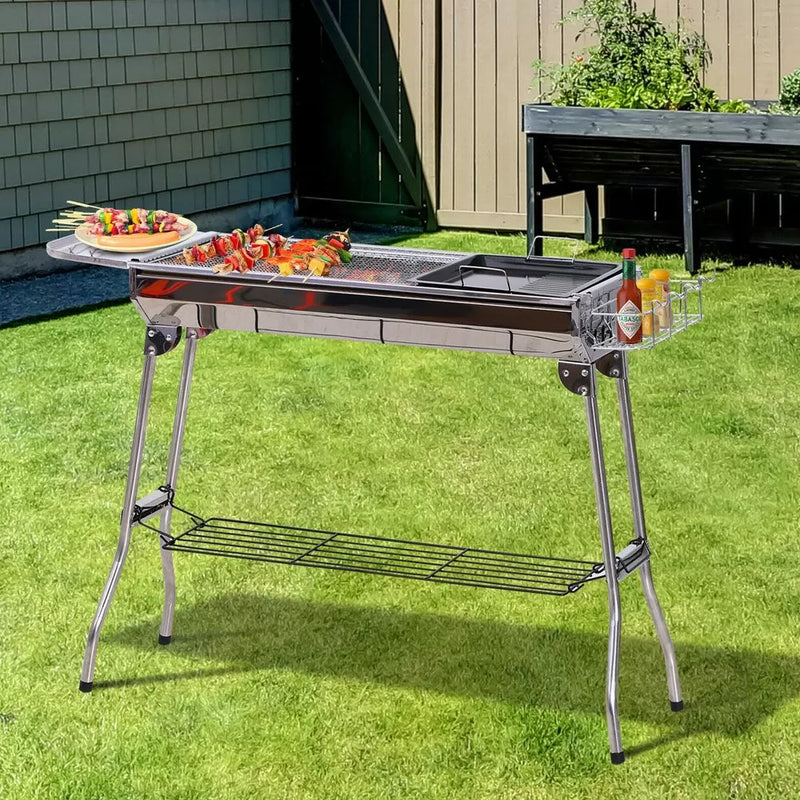 Stainless Steel Portable Charcoal BBQ Grill