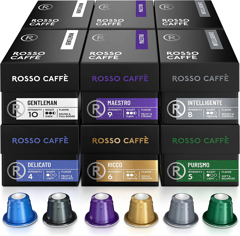 Nespresso Compatible Coffee Pods Variety Pack | 120 Capsules | Fresh Tasting Barista Quality Every Time | 100% Recyclable