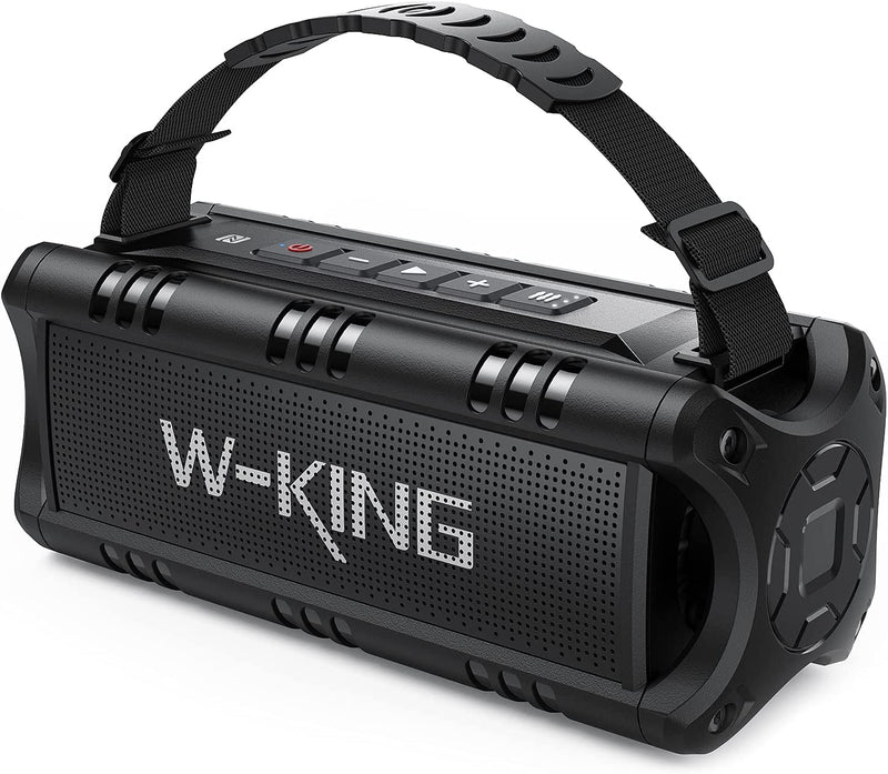 W-KING 30W Portable Wireless Speakers Waterproof, 24 Hours Playtime, 5000mAh Battery with Bass, NFC, TF Card, USB Playback, Loud Bluetooth Speaker