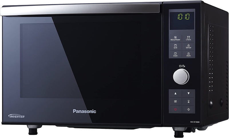 Panasonic NN-DF386BBPQ 3-in-1 Combination Inverter Flatbed Microwave Oven, 1000 W, 23 Litre, Black