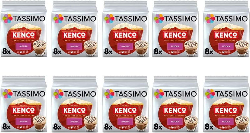 Tassimo Kenco Mocha Coffee Pods - 10 Packs (80 Drinks)