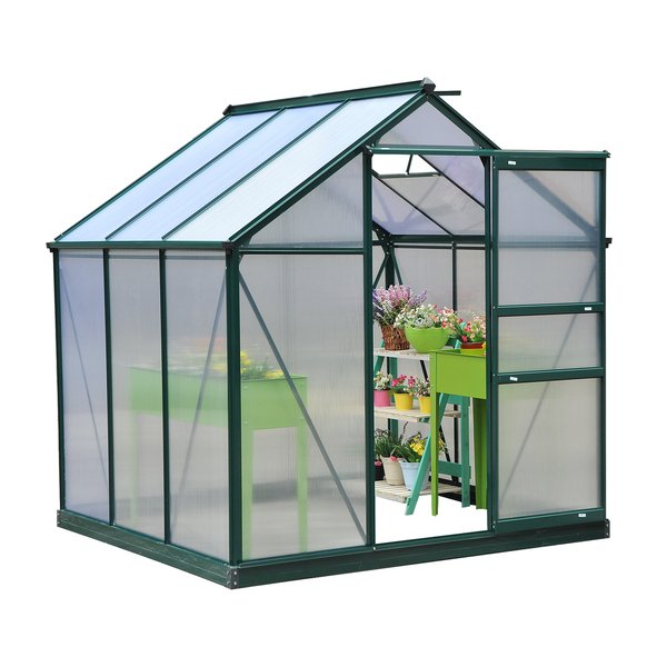 1.9x1.9x2 M Walk-In Mini Greenhouse - Dark Frame