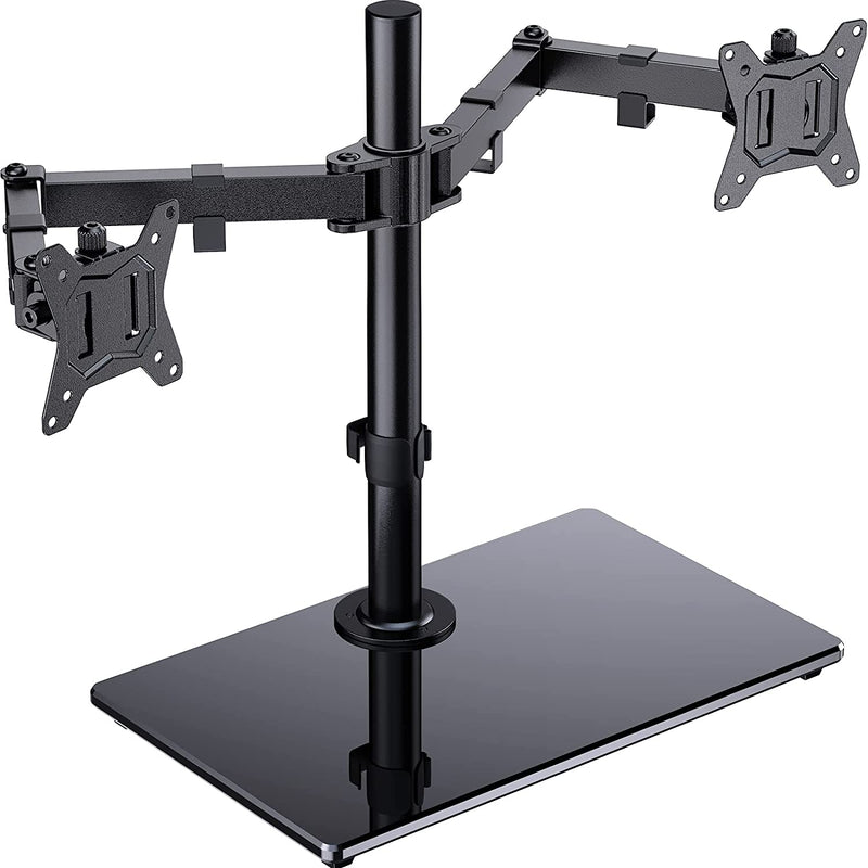 ErGear Dual Monitor Stand for 13"- 32" Screen, Dual Arm with Flowing Motion, Dual Monitor Mount Tilt ±45° Swivel 180° Rotation 360° Stand Weight 8KG