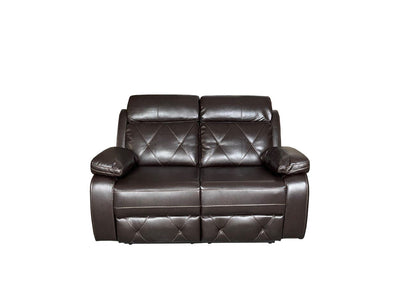 TOBI 3+2 RECLINER AIR LEATHER SOFA - BROWN