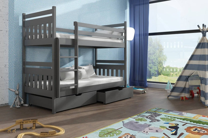 Wooden Bunk Bed Adas with Storage