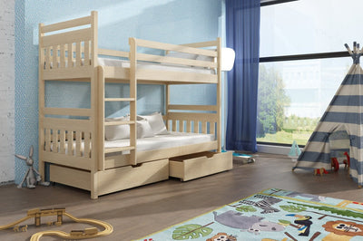 Wooden Bunk Bed Adas with Storage