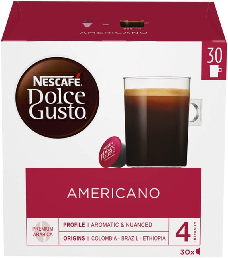 Nescafe Dolce Gusto Café Americano Coffee Pods (Pack of 3, Total 90 Capsules)