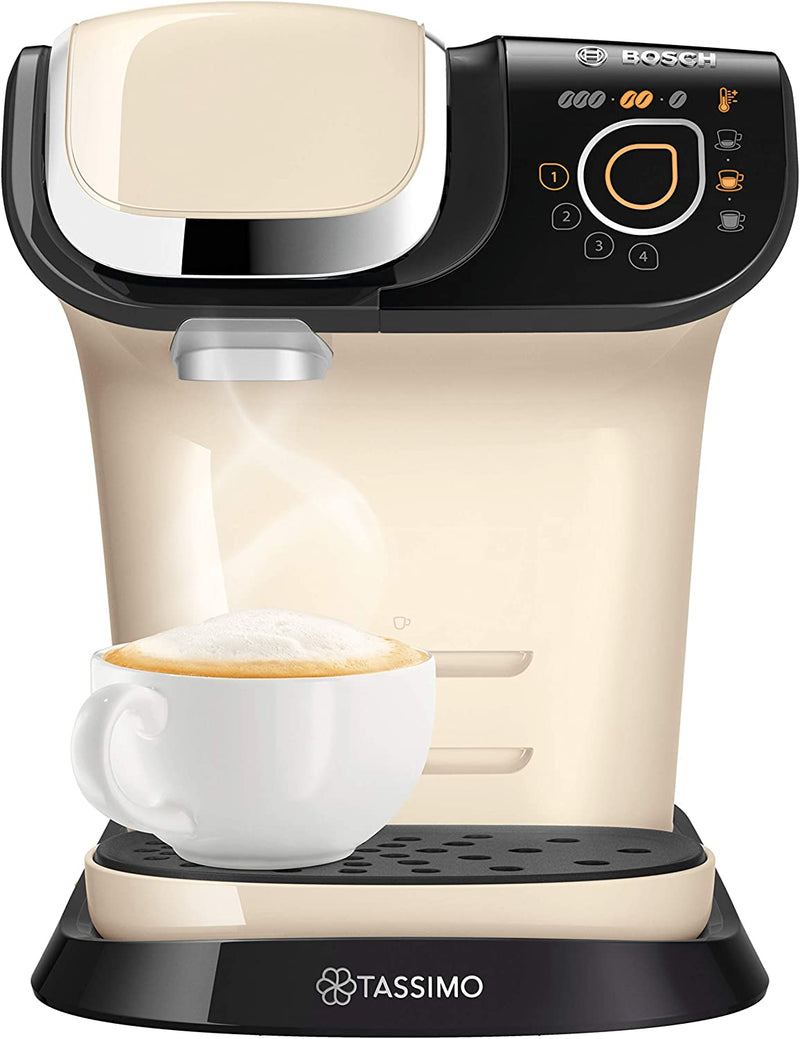 TASSIMO Bosch My Way 2 TAS6507GB Coffee Machine, 1500 Watt, 1.3 Litre - Cream