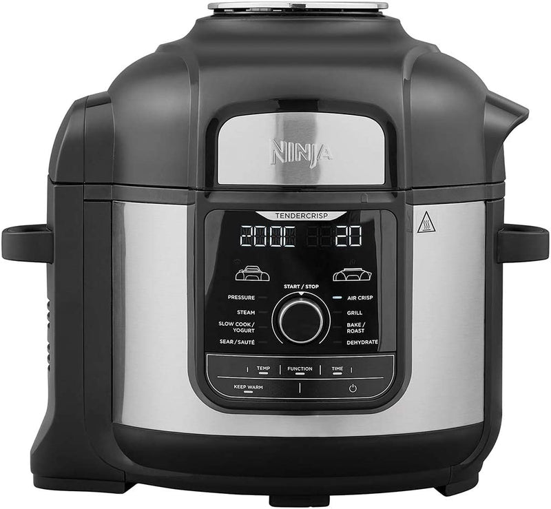 Ninja Foodi MAX Multi-Cooker [OP500UK], 9-in-1, 7.5L, Electric Pressure Cooker and Air Fryer, Brushed Steel and Black