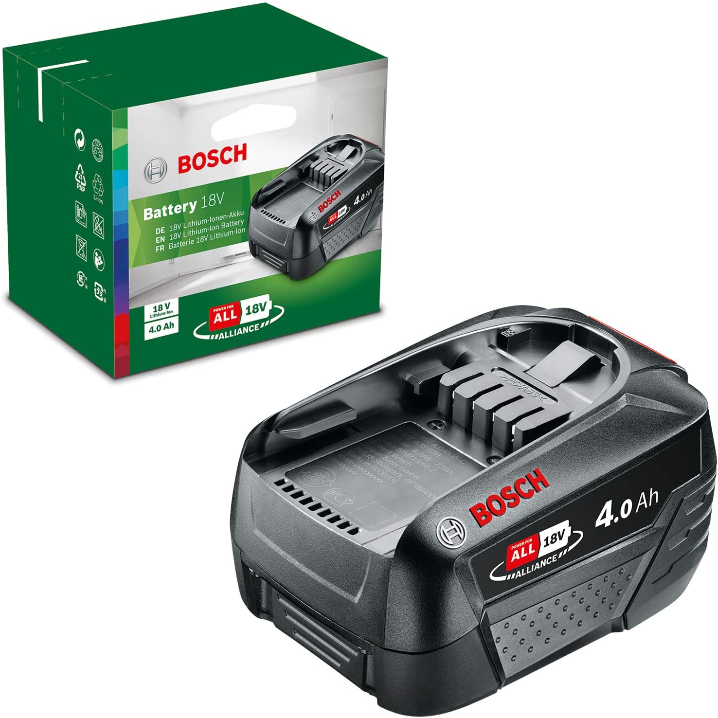 Bosch Home and Garden Battery Pack PBA 18V (battery 4.0 Ah W-C, 18