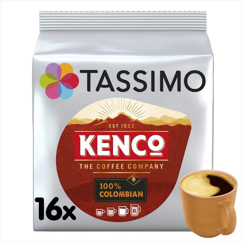 Tassimo Kenco Colombian Coffee Pods (Pack of 5, Total 80 Coffee Capsules)