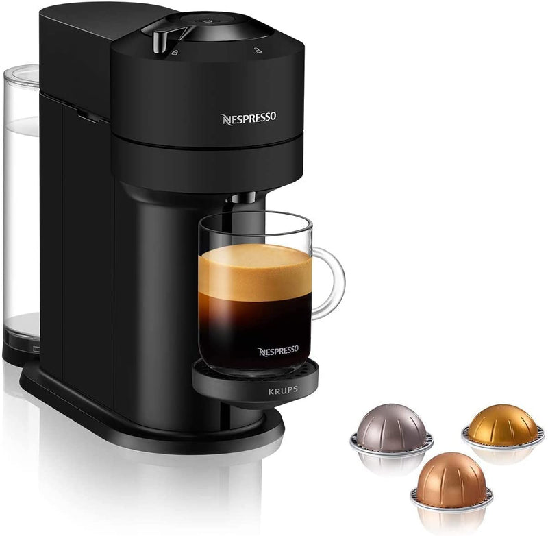 Nespresso XN910N40 Vertuo Next coffee machine by Krups, Matt Black