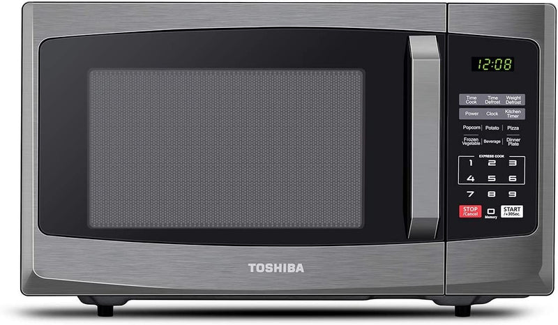 Toshiba 800w 23L Microwave Oven with Digital Display, Auto Defrost, One-touch Express Cook with 6 Cooking Presets, and Easy Clean - ML-EM23P(BS)