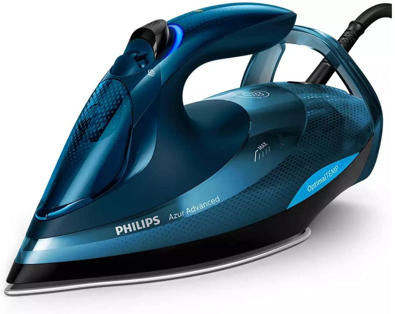 Philips Azur Advanced Steam Iron with OptimalTEMP, 240g steam boost, 3000W and  smart Quick Calc Release -  GC4938/20