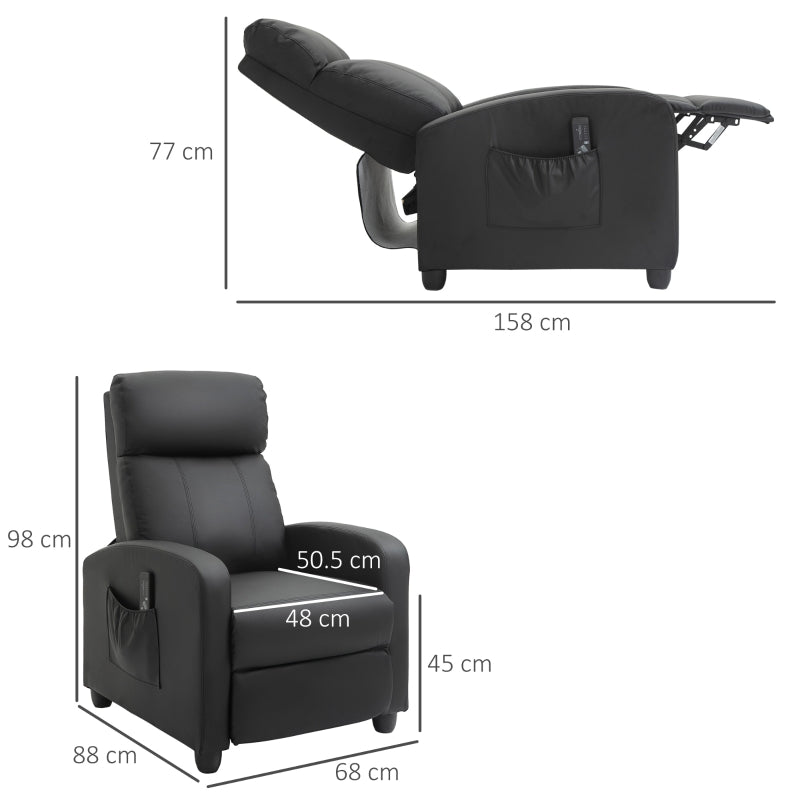 Recliner Sofa Chair PU Leather Massage Armcair