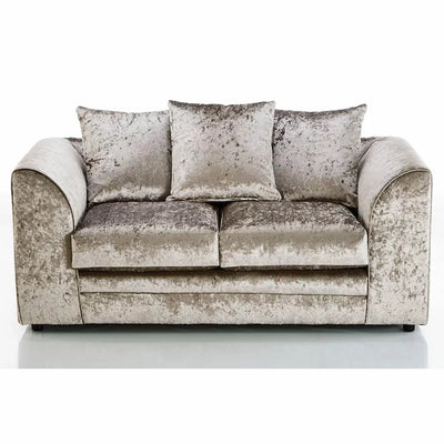 Arabia Crushed Velvet 2 Seater Sofa - Mink