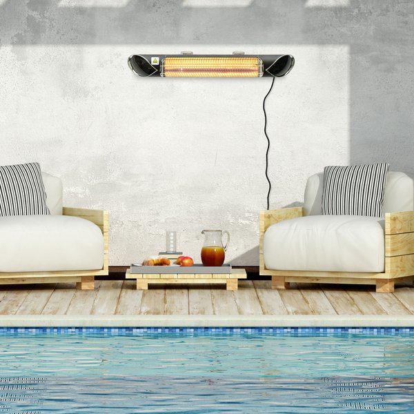 2000W Electric Patio Heater Wall Mounted W/ Remote Indoor Outdoor