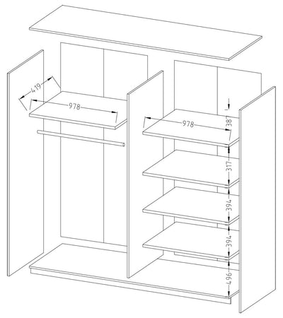 Beta Sliding Door Wardrobe