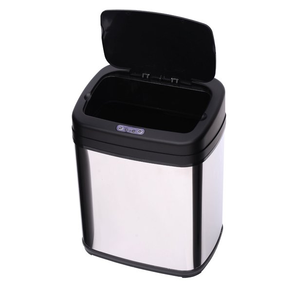 20L Stainless Steel Sensor Trash Can W/ Bucket - Chrome