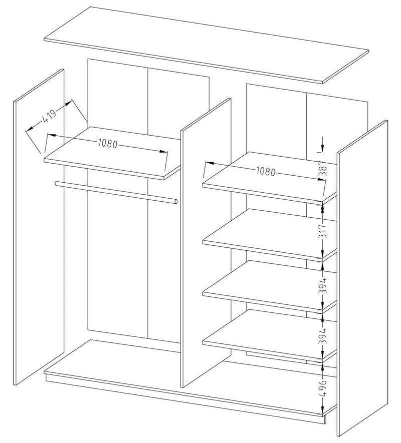 Beta Sliding Door Wardrobe