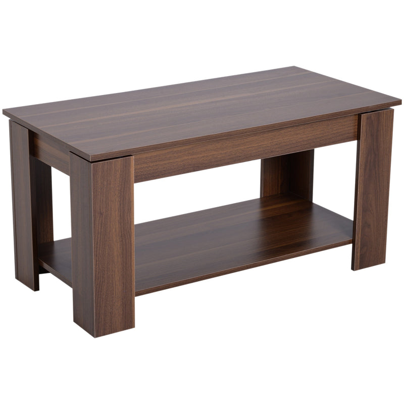 Modern Lift Up Top Coffee Table, 100W X 50D 50/63Hcm Cm - Natural Wood Grain Colour