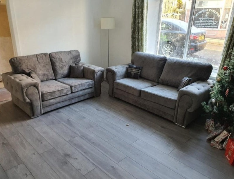 Chingford 3 + 2 Seater Full Back (Grey)