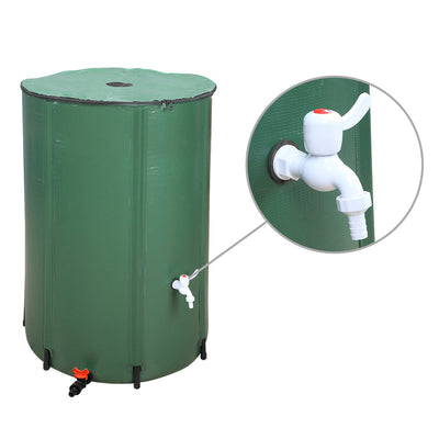 100 Gallon Folding Rain Barrel Water Collector Green 28835473