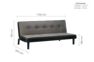 Birlea Aurora Grey Velvet Sofa Bed