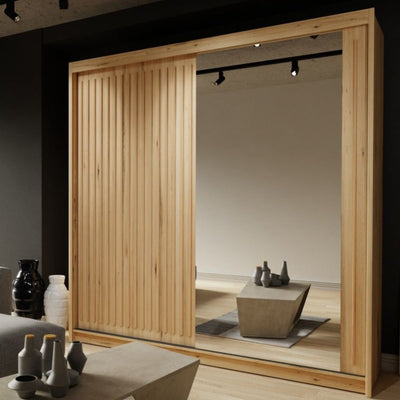 Zeus Sliding Door Wardrobe - Oak