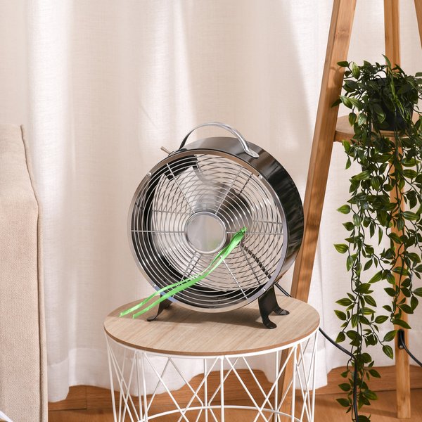 26CM Electrical Table Desk Fan 2-Speed Portable For Home Office - Black