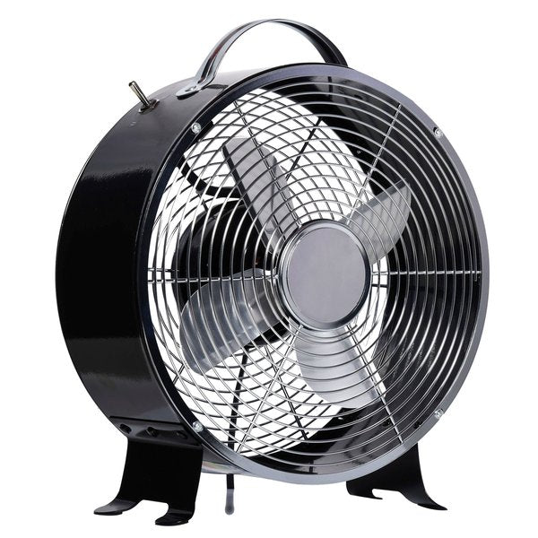 26CM Electrical Table Desk Fan 2-Speed Portable For Home Office - Black