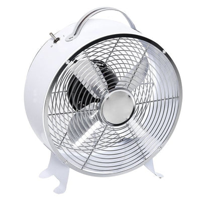 26CM Electrical Table Desk Fan 2-Speed Portable For Home Office - White