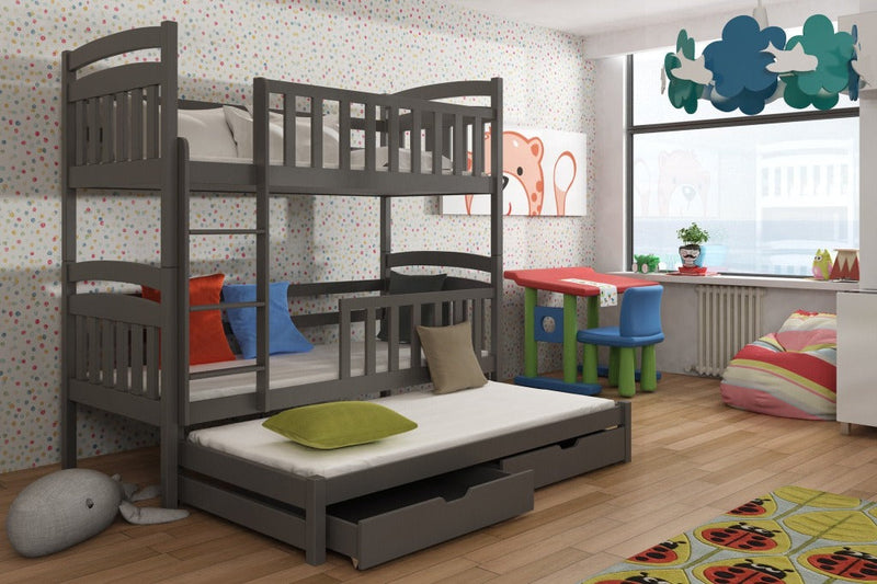 Viki Bunk Bed with Trundle and Storage