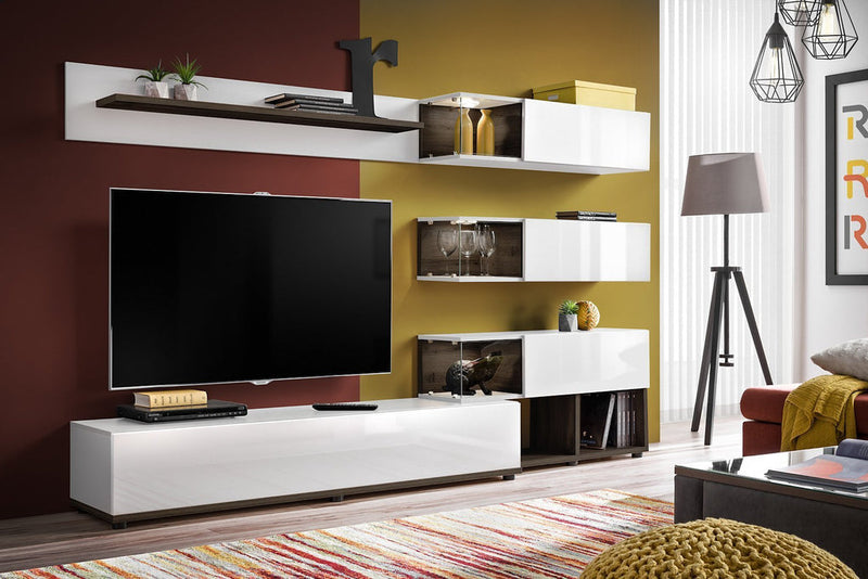 Rachford White Gloss Entertainment Unit