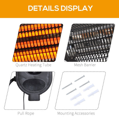 Wall Mount Electric Infrared Patio Heater