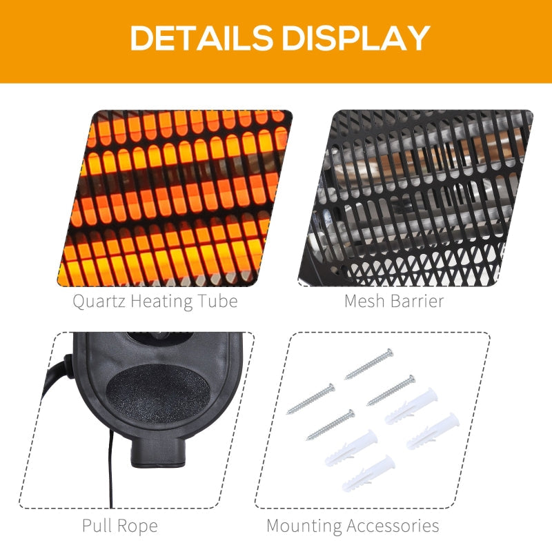 Wall Mount Electric Infrared Patio Heater