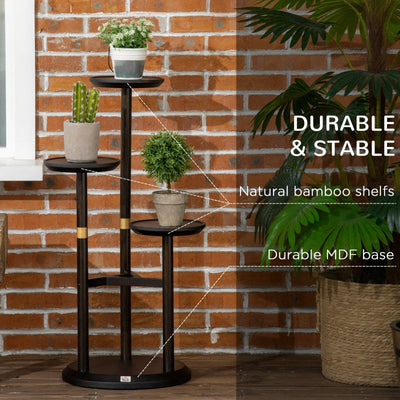 3-Tier Plant Stand- Dark Walnut