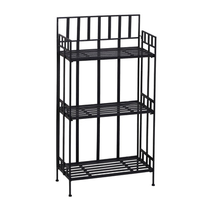 Portable 3-Tier Plant Stand- Metal-Black