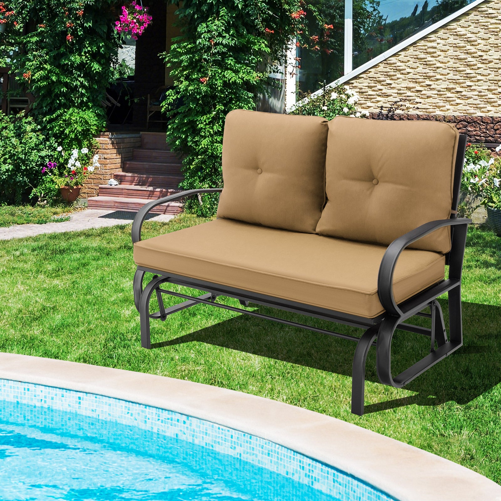 Patio glider deals couch